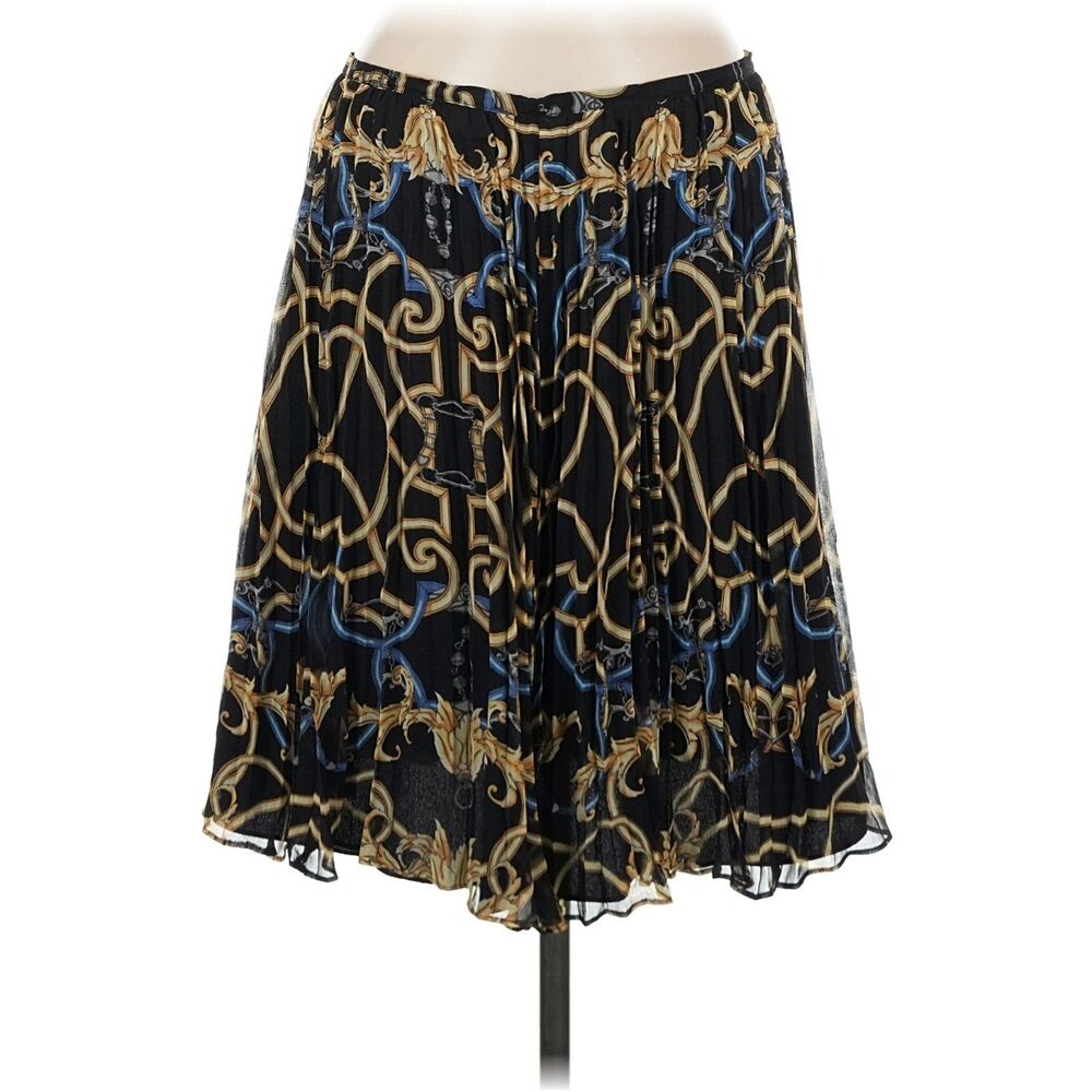 J McLaughlin 100% Silk Pleated Skirt Womens 8